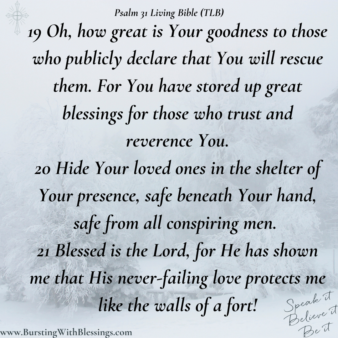 How To Triumph Over Fear: Devotional Psalm 31:19-21